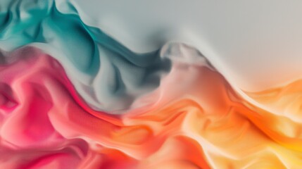 Obraz premium Abstract Colorful Fabric Texture Pastel Gradient Wave Background