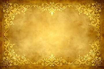 Elegant Gold Ornate Frame Background