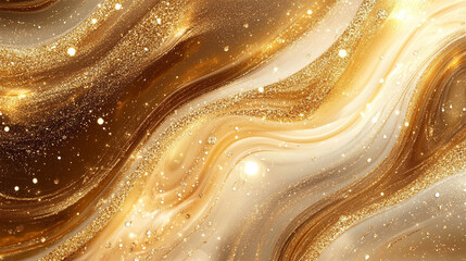 Obraz premium lush gold textures form an abstract liquid gold background.This luxurious design adds opulence and elegance,
