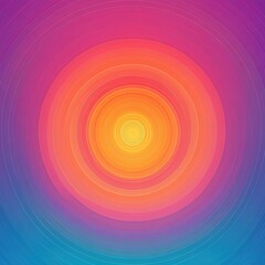 Obraz premium Rainbow gradient background in a circular design with warm, bright hues radiating outward, featuring soft transitions for a modern, visually striking effect