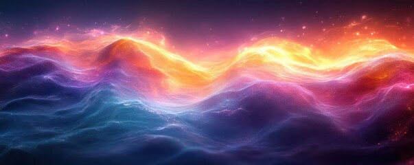 Abstract Cosmic Landscape: A Dreamlike Nebula