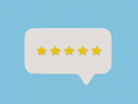 レビュー星5つのふきだし　背景素材Review 5 stars on speech bubble Background Material