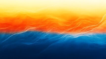 Abstract Orange And Blue Wave Pattern Design