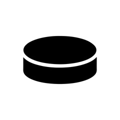 Ice hockey puck silhouette vector illustration design on white background.