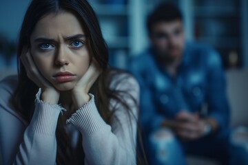A woman shows intense emotions during a therapy session, engaging in deep conversation with her therapist, as they work through complex feelings in a supportive environment