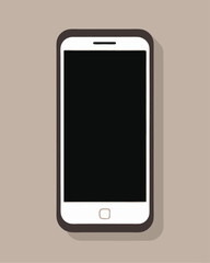Phone icon vector with blank screen
