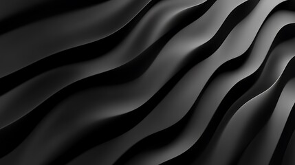 Obraz premium Abstract Dark Grey Wavy Lines Background