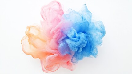 Abstract colored paint blob isolated on white background