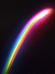 Rainbow on black background