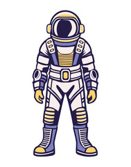 Modern astronaut suit with advanced features