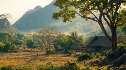 Small Hut in Field