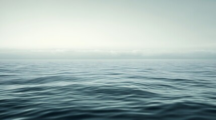 Fototapeta premium Serene Ocean Waters Under a Cloudy Sky