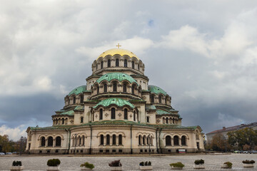Obraz premium view of st. Alexander Nevsky Cathedral in Sofia, Bulgaria
