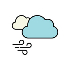 Wind  icon isolated on a white background. Vector illustration.