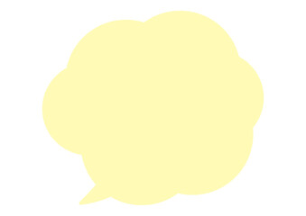 吹き出しもこもこ黄色
