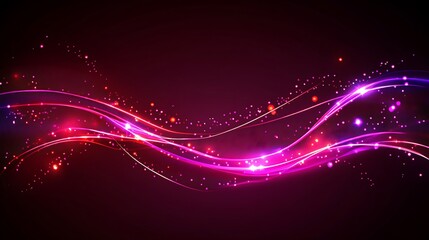 Fototapeta premium Abstract Pink and Purple Glowing Wave Abstract Background