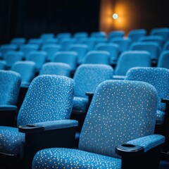 Fototapeta premium Empty theater seats waiting for the next audience view