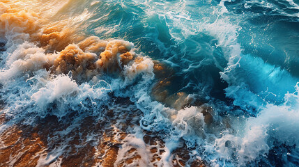 the waves of the sea beautiful oil painting on canvas seascape