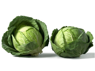 Fototapeta premium Fresh Green Cabbage with Vibrant Leaves – Perfect for Healthy Meals and Culinary Creations