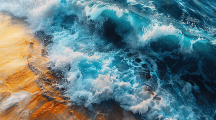 the waves of the sea beautiful oil painting on canvas seascape