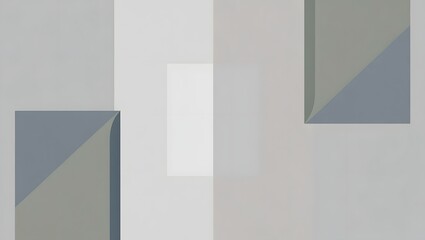 Minimalist Abstract Geometry with Soft Grey Tones and Paper Texture