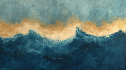 the waves of the sea beautiful oil painting on canvas seascape