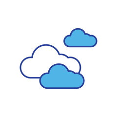Cloud icon isolated on a white background. Vector illustration.