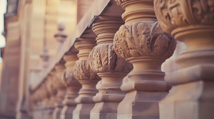 Fototapeta premium Historic courthouse building facade showcasing classic architecture and timeless design, symbolizing justice, heritage, and the enduring legacy of legal institutions