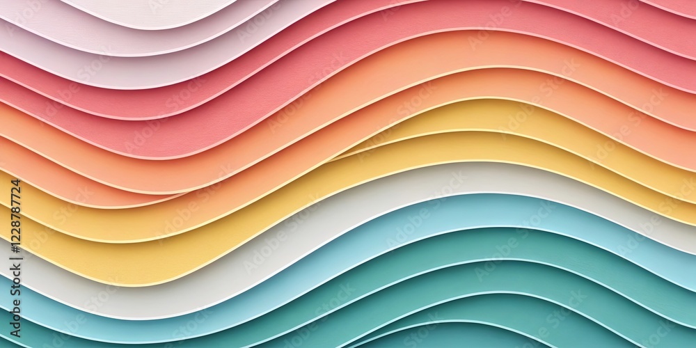 Poster a colorful wave with a rainbow stripe