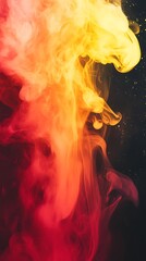 Fototapeta premium Abstract Color smoke on black background. Fantasy fractal texture. Digital art. 3D rendering.