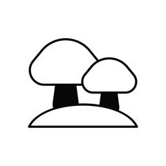 Mushroom icon isolated on a white background. Vector illustration.