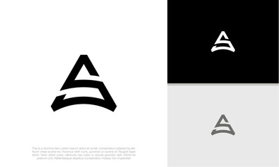 Initials S logo design. Initial Letter Logo. Innovative high tech logo template.	