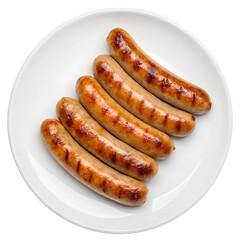 sausages on a plate