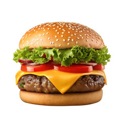 hamburger on a white background