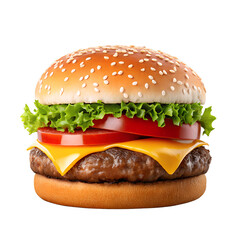 hamburger isolated on white