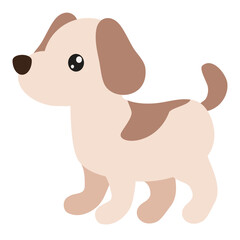 Cute puppy  dog vector cartoon illustration