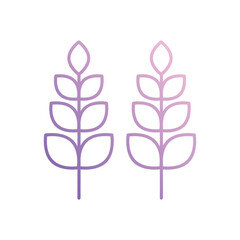 Wheat  icon isolated on a white background. Vector illustration.