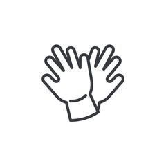 Obraz premium Garden Gloves line icon