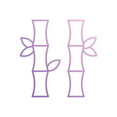 Bamboo  icon isolated on a white background. Vector illustration.