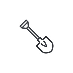 Shovel line icon