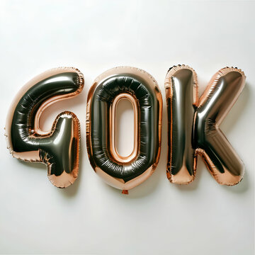 40k Followers Celebration. Rose Gold Balloons Milestone