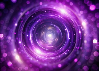 Abstract Purple Vortex Background with Bokeh, Swirling Energy, Cosmic Nebula, Mystical Design, Fantasy Art