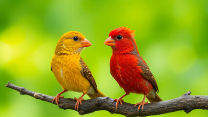 Fototapeta premium red and yellow macaw