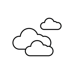 Cloud icon isolated on a white background. Vector illustration.