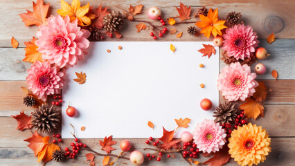 autumn leaves frame