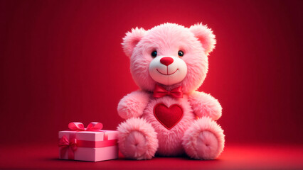 teddy bear with red heart