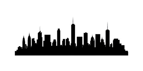 Naklejka premium isolated silhouette of city skyline