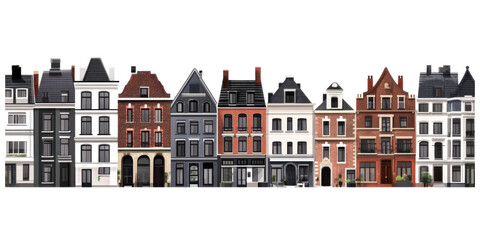 Fototapeta premium isolated silhouette of houses