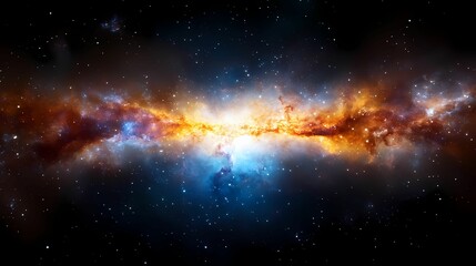 A vibrant cosmic scene featuring colorful nebulae and starlit skies, depicting the beauty and mystery of the universe.