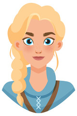 Blonde Woman with Blue Eyes